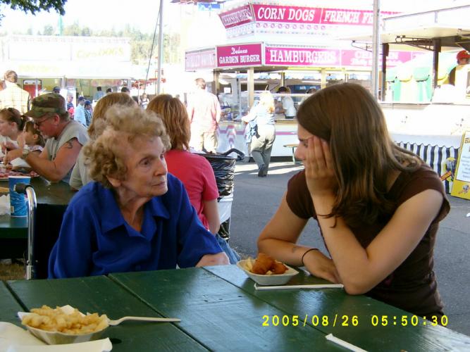 Evergreen State Fair in August 2005 to visit Ashley